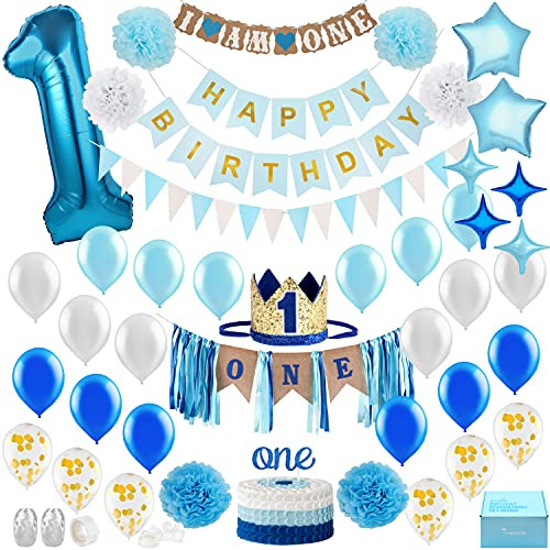 Decoraciones Para El Primer Cumpleaños Con Corona De Cumplea