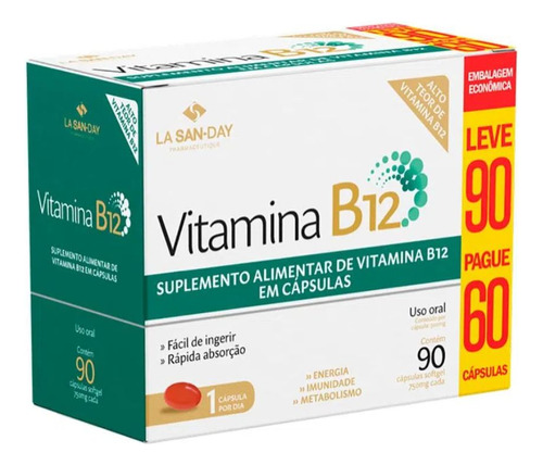 Vitamina B12 90 Cps - La San Day