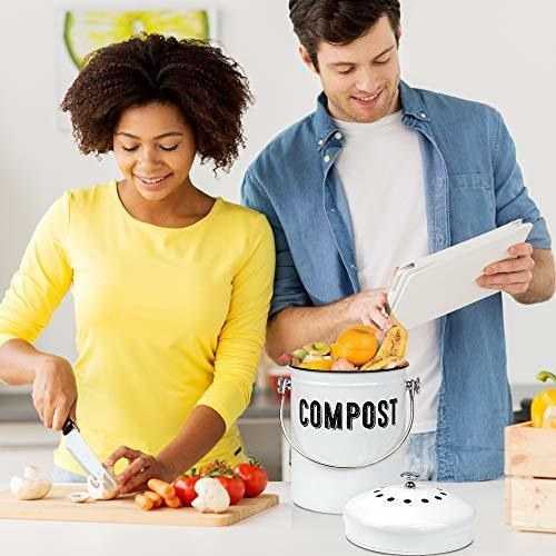 Elegante Contenedor De Compost De Cocina De Granja - 100% A