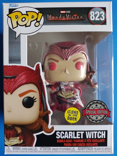 Imagen 2 de 4 de Funko Pop Wanda Visión Bruja Escarlata Glow In The Dark