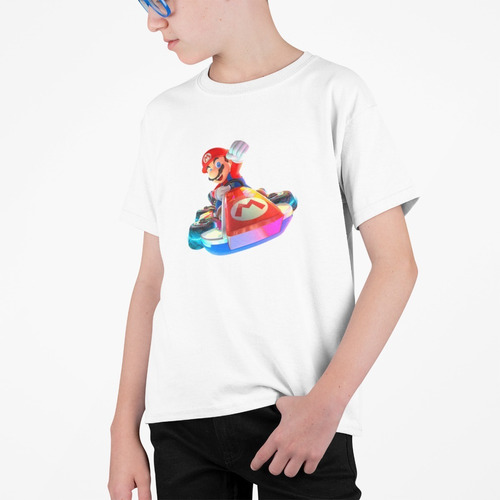 Polera Mario Kart Videojuegos Niños Estampadas Algodon 