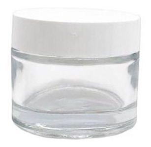 Pote Crema Vidrio Cristal De 100cc Con Tapa Rosca X10 Und