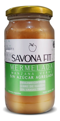 Mermelada De Manzana Verde Stevia Sin Tacc Savona Fit 400g