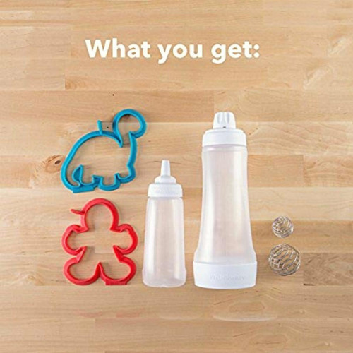 Whiskware Pancake Art Kit With Batter Mixer 2 Pancake Shaper