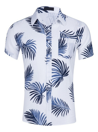 Camisas De Manga Corta Con Estampado Floral De Hawaii Playa