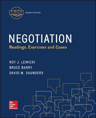 Negotiation: Readings, Exercises, And Cases - Roy J. Lewi...