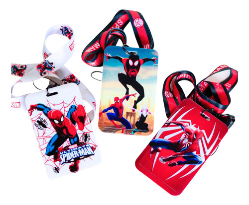 Spiderman Porta Stm, Documentos Con Correa Bazar Don Acuña