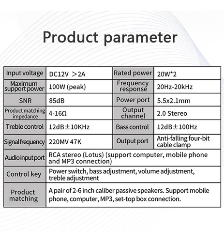 Mini Amplificador De Potencia De Audio Digital Amp Para