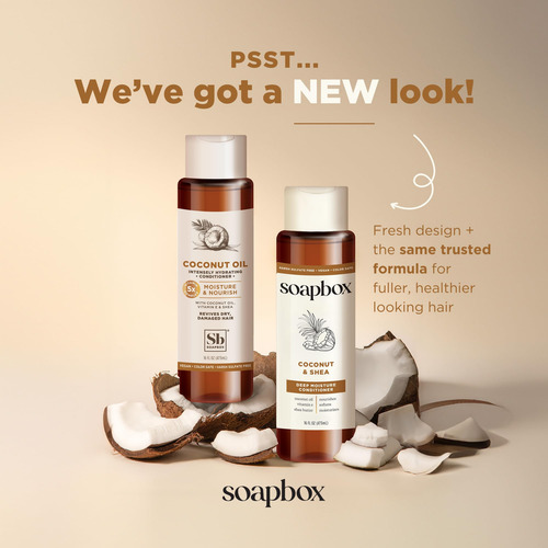 Conjunto De Shampoo E Condicionador Soapbox Com Óleo De Coco