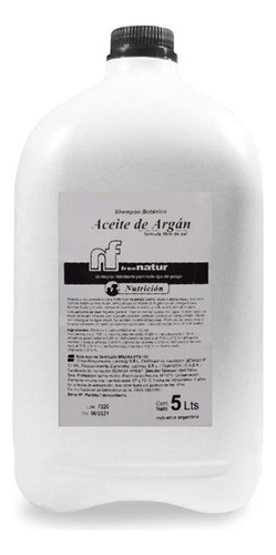 Shampoo Con Aceite De Argan 5l -freenatur- Peluquería Canina