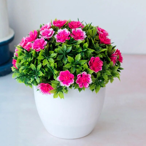 Maceta Pequeña Para Bonsáis De E Pink Plants, Flores Falsas
