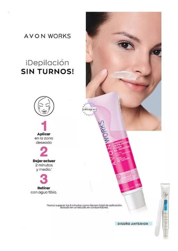 Crema Para Depilar El Rostro 2.5 Minutos Avon Works Pack
