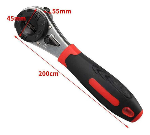 Llave De Trinquete Reversible Ajustable De 6 A 22 Mm En Negr