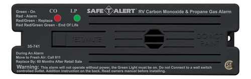 Safe-t-alert Por Mti Industries 35-741-bl Dual Lp/co Alarma-
