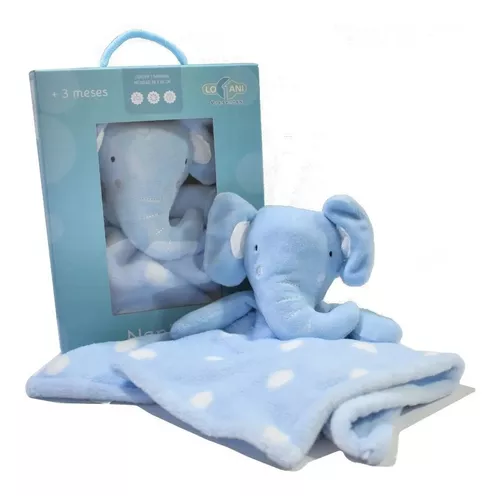 Naninha Para Bebê Bichinho de Pelúcia Antialérgico Elefante Azul Color Baby  : : Brinquedos e Jogos