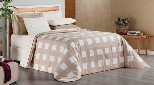 Duvet Capa P/ Edredom 200 Fios Dolce Vita Queen Caqui