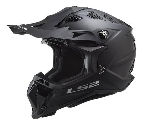 Casco Cross Ls2 Subverter Evo Solid Ngo Mate Mx700