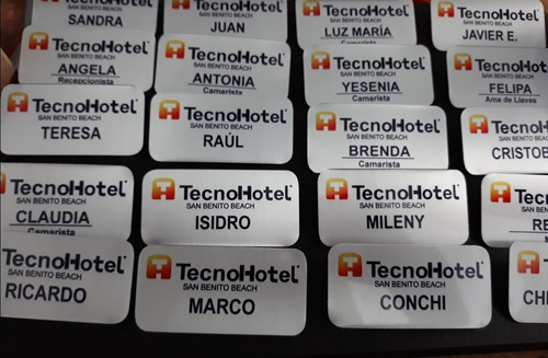 Imagen 6 de 8 de Identificador Pin Gafete Con Grabado Laser