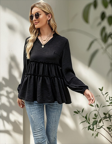 Blusa Pleplum Para Mujer