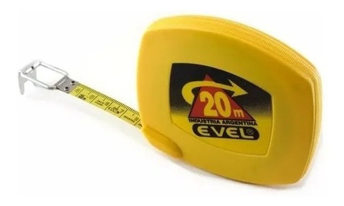 Cinta Metrica Evel 20 Mts C/enganche Fleje Amarillo Art 220