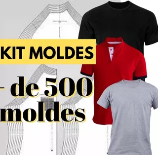 Kit 500 Moldes De Roupas