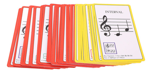 Tarjetas Didácticas Para Notas De Piano, 50 Unidades, Codifi