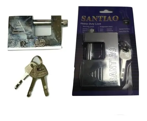 Candado Blindado De 80mm Con 3 Llaves Anticopias