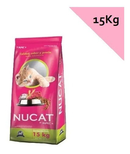 Nucat By Nupec 15 Kg Alimento Croqueta Gato