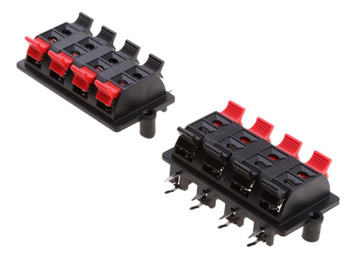 // Terminales De Altavoz Tipo Push 8 Vías 2 Filas