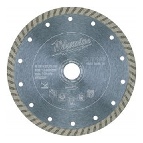 Disco Diamantado Cut Wheel Dut 180 4932399528 Milwaukee Color Gris