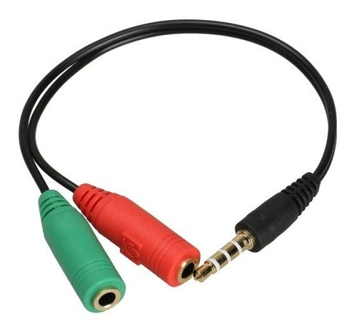 Cable Separador De Audio Triestereo 1 Macho A 2 Hembras