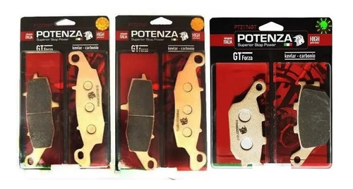 Kit Pastilhas Freio Potenza Ptz229gt Ptz231 Ptz174gt Gsr750