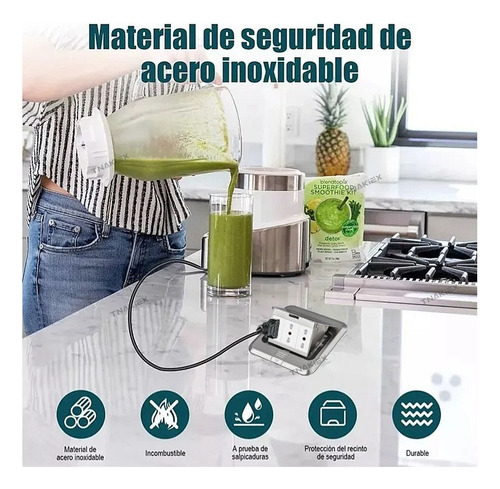 Enchufe Escritorio Placa Contactos Con 3 Tomas 16 A Piso Pop