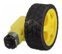 Comprar Motor Dc 3v A 12v Tt Con Caja Reductora + Rueda Goma Arduino