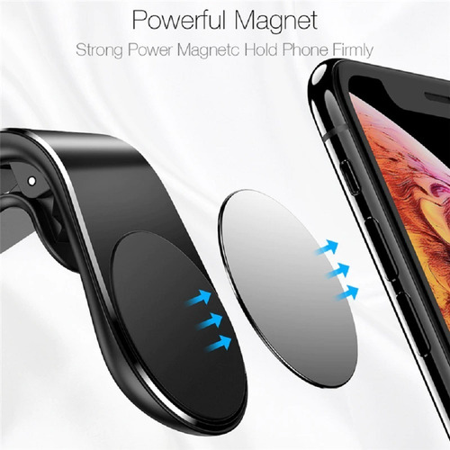 Suporte Celular Automotivo Magnético Veicular Carro Tipo L