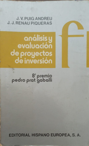 Análisis Y Evaluación De Proyectos De Inversión /  Andreu