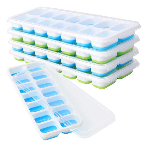 Bandeja Para Cubitos De Hielo Select4u Con Tapas Sin Bpa,...