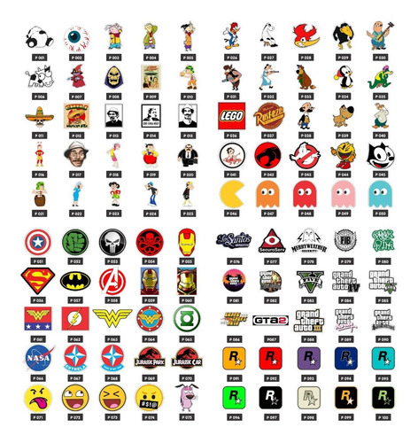 Adesivos Geek, Nerd E Personagens (50uni.)