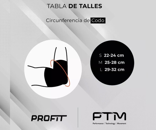 Codera De Neoprene Simple Traumatismo Codo Ptm C1