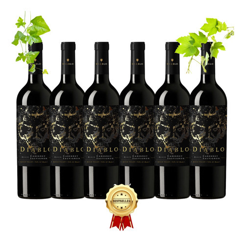 Pack 6x Vino Diablo Black - Cabernet Sauvignon - 750ml