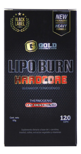 Lipo Burn Gold Nutrition  Quemador De Grasa Natural 