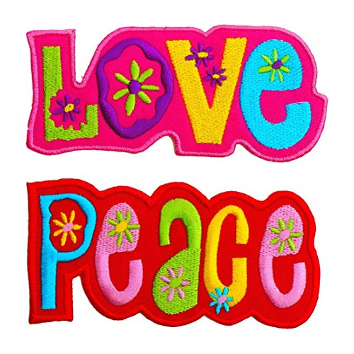 Parche Bordado Love Peace, Emblema De Signo De Símbolo...