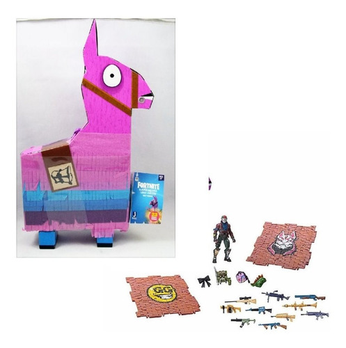 Fortnite Llama Piñata Rust Lord 22pzs Caja Nueva Maltratada