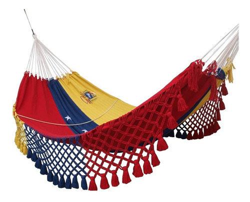 Imagen 1 de 5 de Hamaca Tamaño King Size Modelo Bandera De Venezuela Tricolor