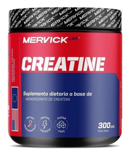 Mervick Lab Creatina Monohidrato Premium Potenciador 300g