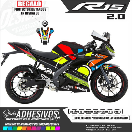 Calcomanias Yamaha R15 3.0 Personalizadas Kit De Stickers