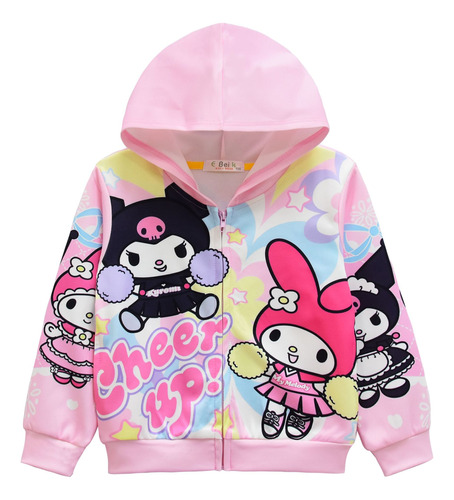 Ropa Infantil De Dibujos Animados Kuromi, Chaqueta Con Capuc