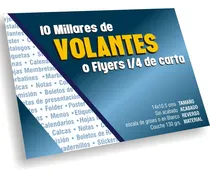Comprar 10 Mil Volantes Publicitarios 1\u002F4 Carta