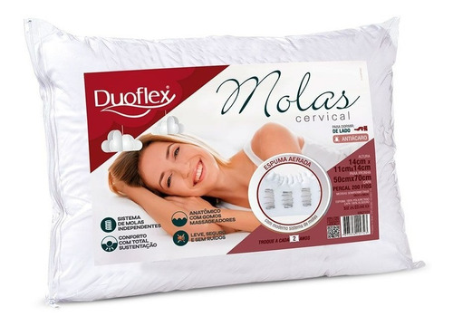 Almohada Duoflex Resorte Cervical Con Pinchos Masajeadores