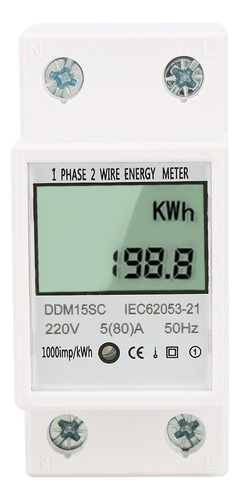 Medidor Kwh Energía Electrónica Digital Lcd Ddm15sc 5 - 80a